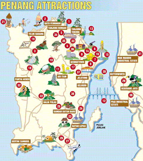 Sehensw&uuml;rdigkeiten von Penang
