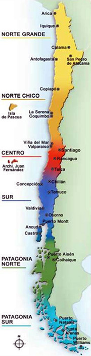 Karte von Chile